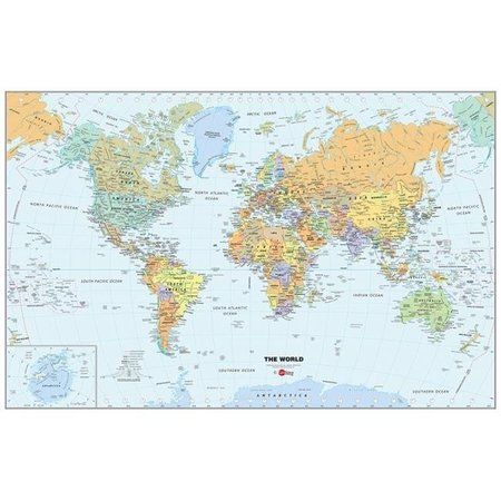 WALL POPS WallPops WPE99074 World Dry-Erase Map WPE99074